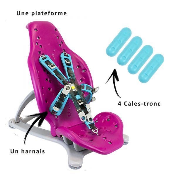 Siège de douche Splashy avec harnais de maintien et cales