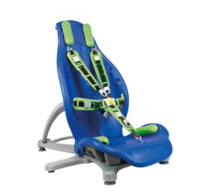 Le Splashy Big bleu harnais et cales verts - siège de souche pour enfant handicapé de 8 à 16 ans