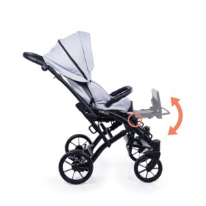 Poussette MEWA pour enfant handicapé avec repose pieds multi réglable